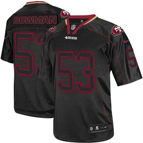 Men's Elite NaVorro Bowman Nike Jersey Lights Out Black - #53 NFL San Francisco 49ers